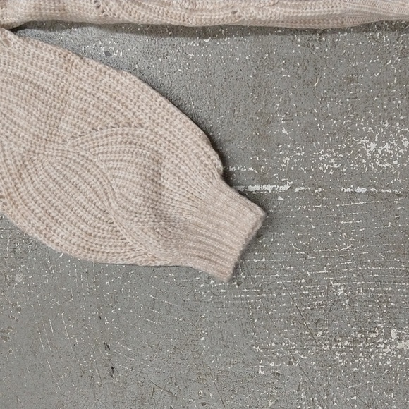 NEW! Democracy Sweater Cozy Knit Cardigan, Oat - Picture 4 of 16